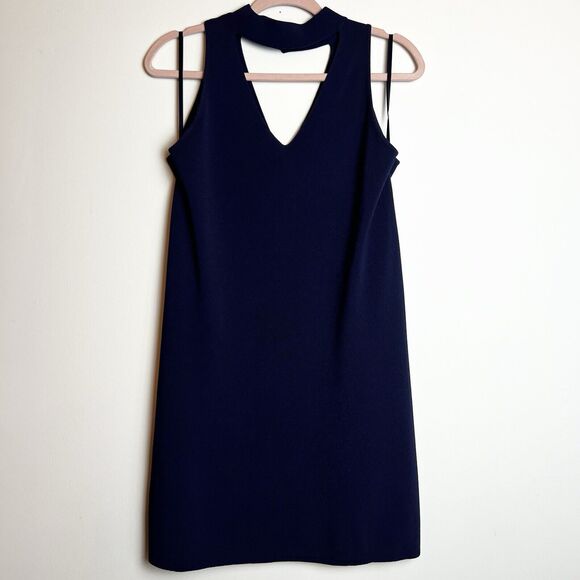 Milly Italian Structured Shift Dress Navy Blue Sz S - Picture 2 of 13